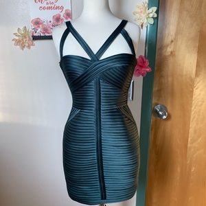 BCBG Bandage Dress Rich Emerald